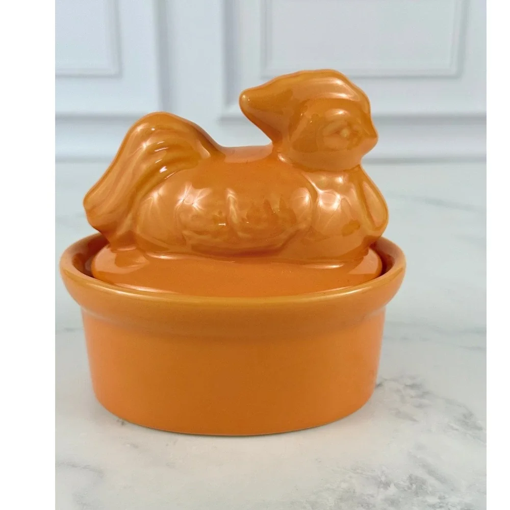 VTG BIA Orange Hen Chicken Ramekin 